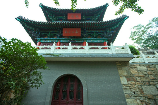 寺庙建筑 花果山 古迹 海宁寺