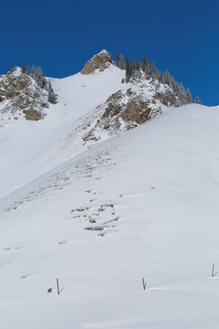 雪天山雪景