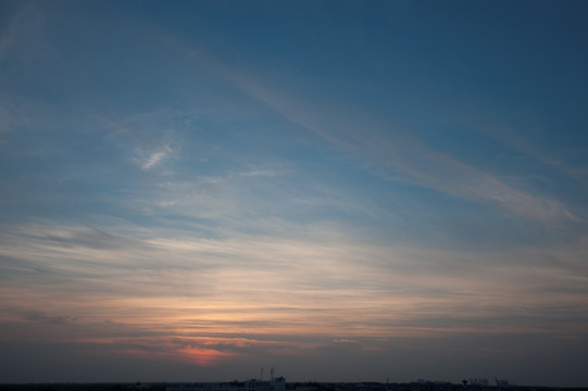 蓝天白云 夕阳 天空 素材下载