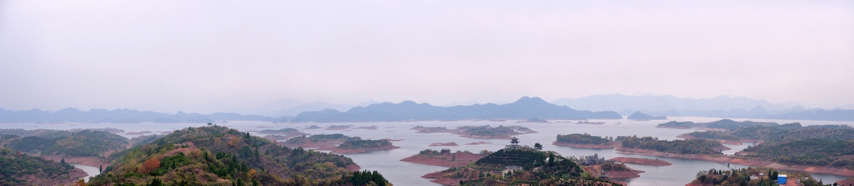 千岛湖 湖泊 全景 远景