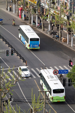 上海 浦西 城市交通 公交车