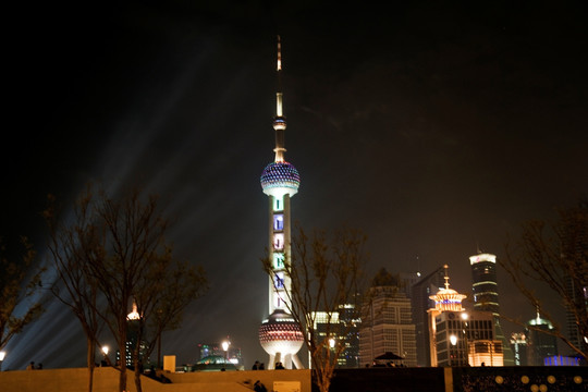 上海 外滩 夜景 街道 建筑群