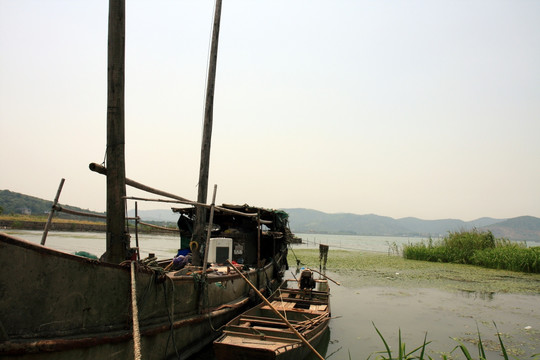 苏州 太湖 西山 渔船 木船