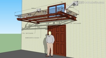 雨棚 模型設(shè)計(jì) 構(gòu)筑物設(shè)計(jì)