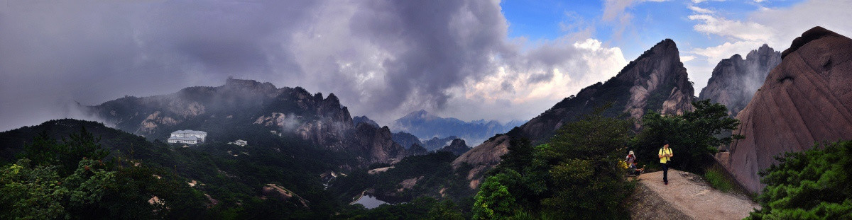 中國黃山全景圖