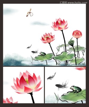 荷花 古典 壁紙