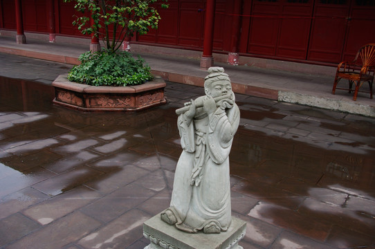 韩湘子雕塑