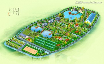 農(nóng)莊景觀綠化效果圖