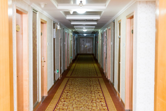 星级酒店 楼层客房走廊