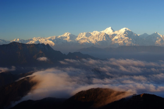 牛背山风光 贡嘎山 云海