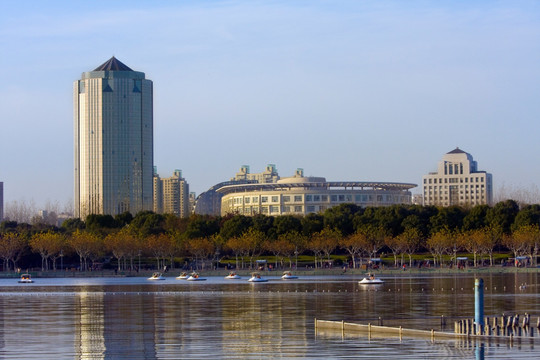 上海 浦东 现代建筑 世纪公园