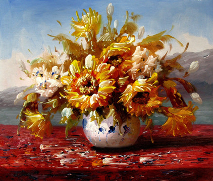花卉油畫