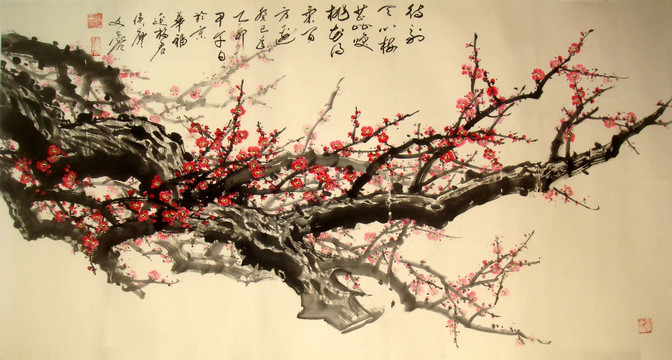 國畫梅花