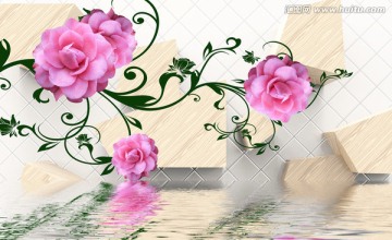 3D壁畫 空間花