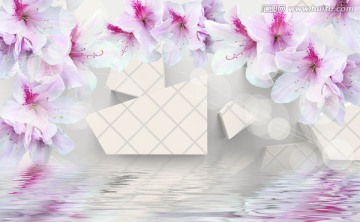 原創(chuàng)3D壁畫(huà) 夢(mèng)幻花