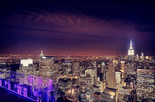 鸟瞰曼哈顿 夜景