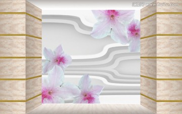 抽象空間壁畫(huà) 夢(mèng)幻世界