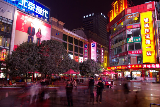 成都春熙路夜景