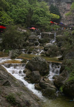 溪流 瀑布 河流 峡谷 山