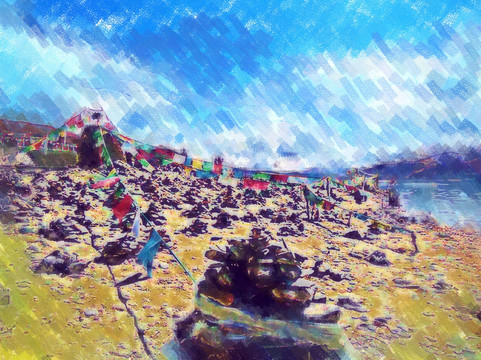 西藏高原納木錯(cuò)