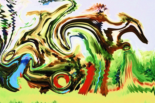 色彩 抽象 裝飾畫 油畫