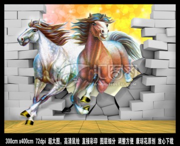 3D壁畫浮雕唯美背景墻