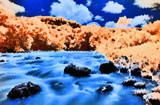 色彩 抽象 裝飾畫 油畫