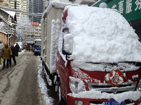 南京 城市雪景
