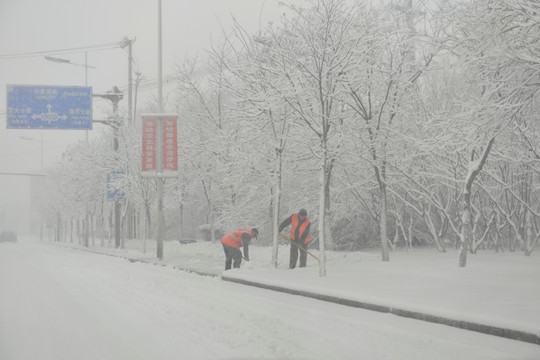 雪中环卫