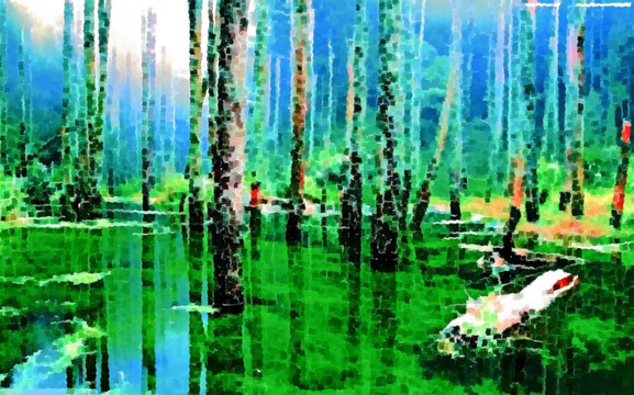 色彩 抽象 裝飾畫 油畫