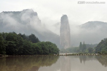 仙都 鼎湖峰 水墨仙都 晨雾