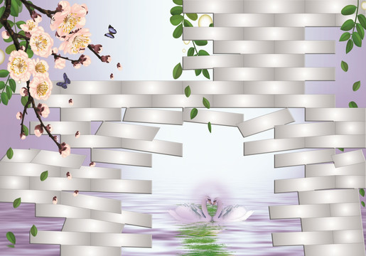 3D花紋背景 分層