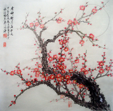 國(guó)畫紅梅