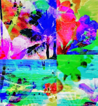 色彩 抽象 裝飾畫 油畫