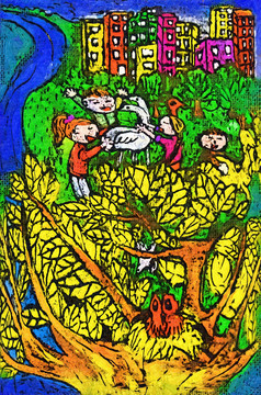 裝飾油畫(huà) 人與自然