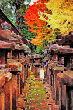 色彩 抽象 裝飾畫(huà) 油畫(huà)
