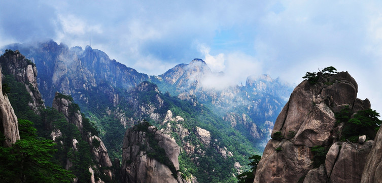 黄山风光宽幅大图