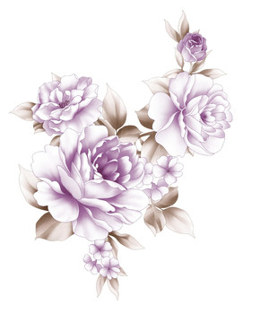 陶瓷花片花卉