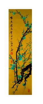 國畫綠梅