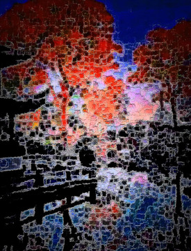 色彩 抽象 裝飾畫 油畫