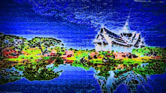 色彩 抽象 裝飾畫 油畫