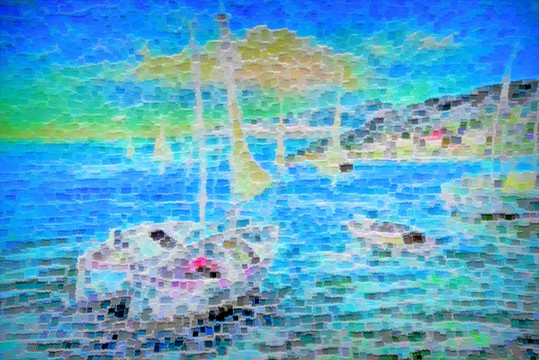 色彩 抽象 裝飾畫 油畫