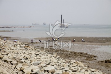 大海 海堤 赶海