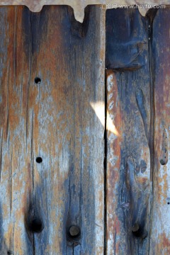 破旧仿古木门木板