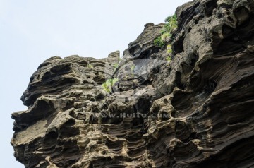 济州岛龙潭码头 火山岩