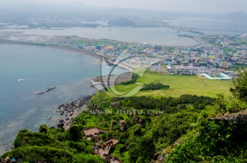济州岛城头山俯瞰