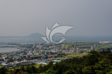 济州岛城头山俯瞰