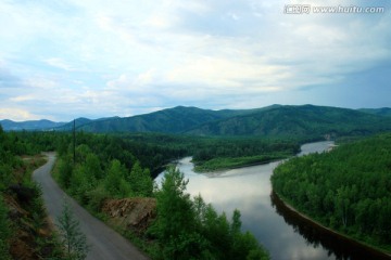 大兴安岭森林 河流 公路