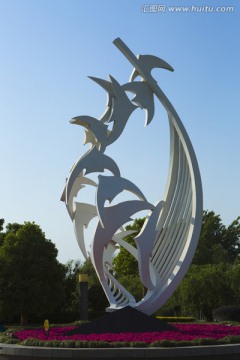 雕塑 和平鸽