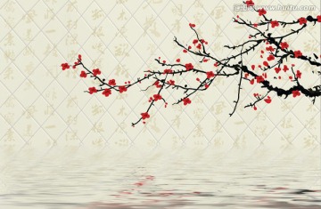 壁紙壁畫 背景墻 梅花